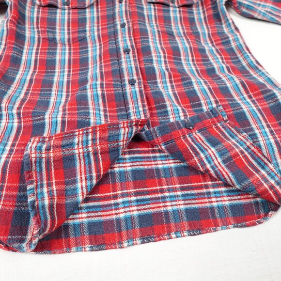 Ralph Lauren Denim & Supply Plaid Thick Flannel BIG SHIRT Women's Small - Picture 10 of 13